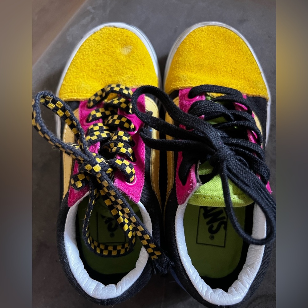 Vans Kids' Sneakers in Yellow, Pink, and Black